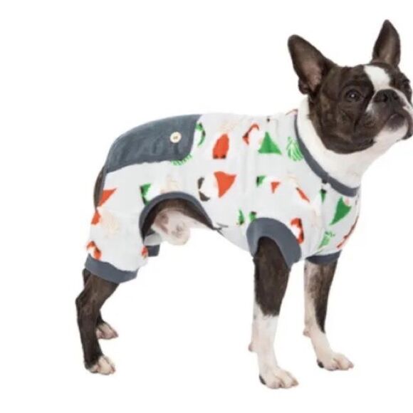 Dog Pajamas gray with gnome’s size Medium - Picture 1 of 4